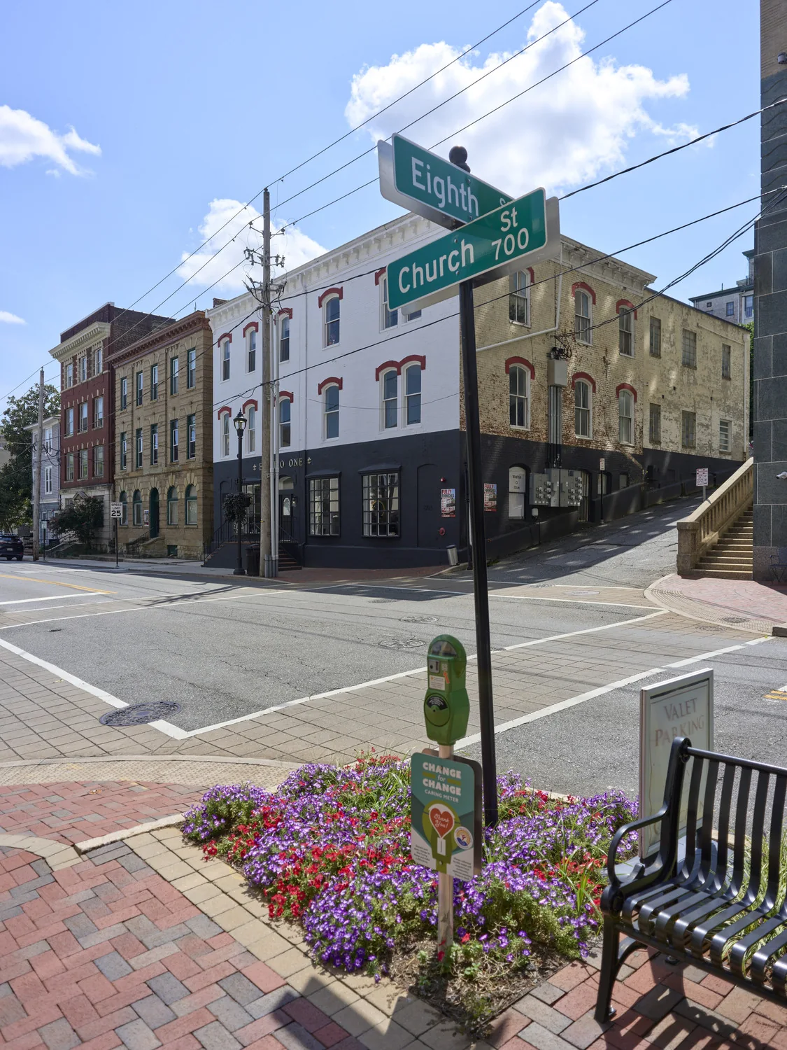 Church and Eighth Streets in Downtown Lynchburg