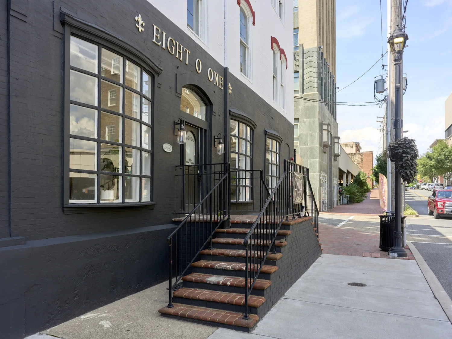 EIGHT-O-ONE entrance and historic façade details